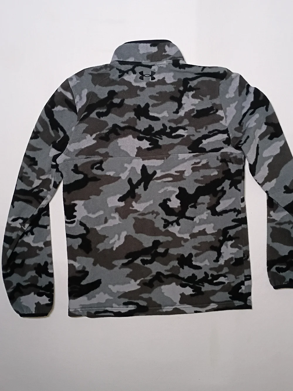 Under Armour Youth Pullover 1/4 Zip Fleece Camouflage Large Gray